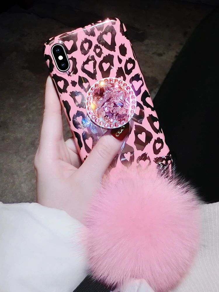 Роскошный блестящий Блестящий Леопардовый ремешок чехол для Apple iPhone 11 12 Pro X Xr Xs Max