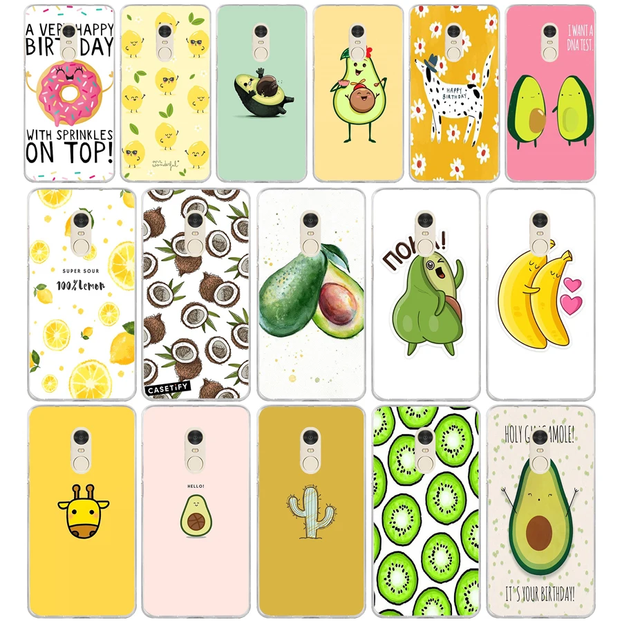 Симпатичный мягкий силиконовый чехол из ТПУ с принтом авокадо 071FG для телефонов