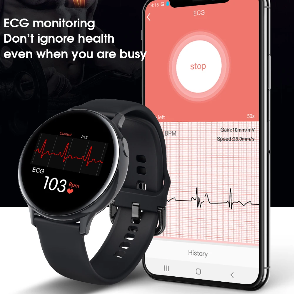 

2021 Smart Watch Men Full Touch Screen Waterproof Heart Rate Blood Pressure Fitness Tracker Smartwatch Women for huawei xiaomi