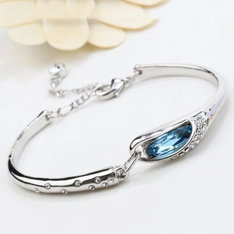 2021 модные ювелирные изделия Новые кристаллы для женщин браслет синий