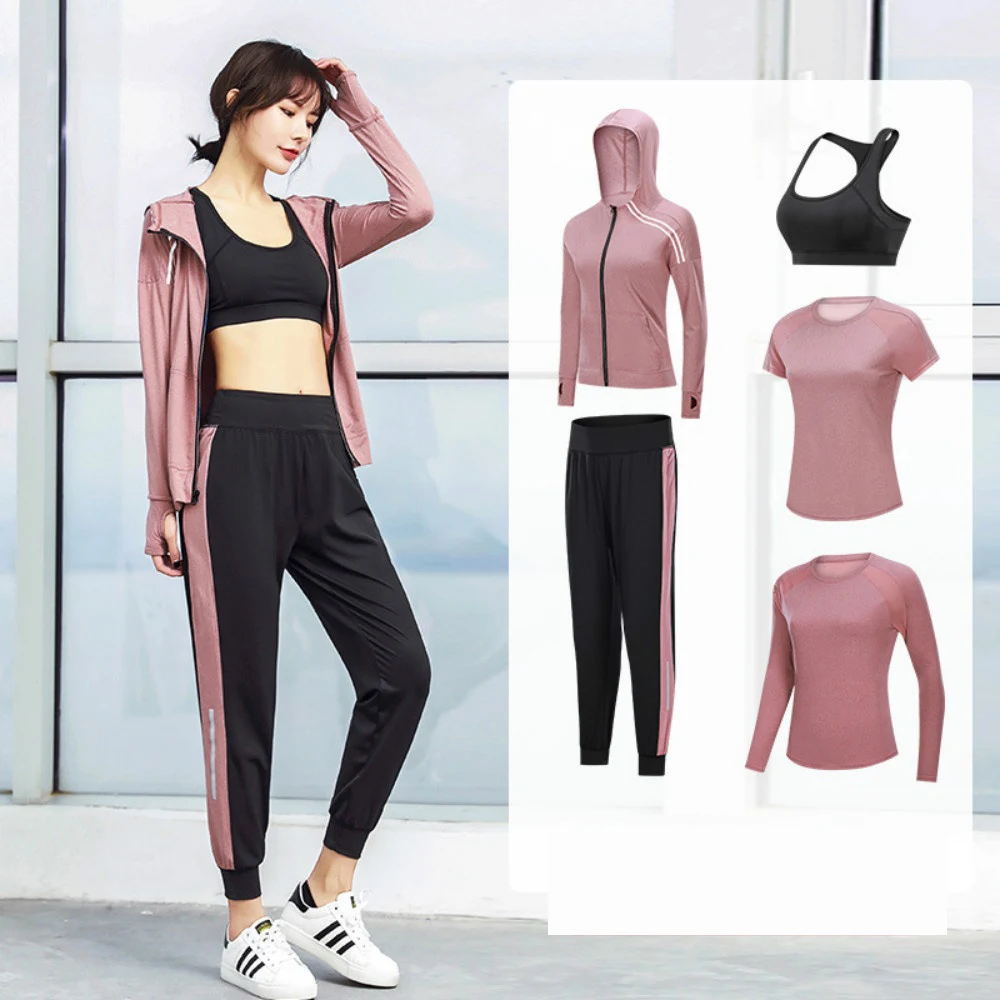 Новый женский спортивный костюм для бега и тренировок одежда йоги тренажерного