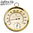 Осветляющий барометр, гигрометр, термометр из нержавеющей стали, термометр, гигрометр для сауны, комнатный Измеритель температуры и влажности