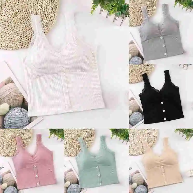 

Women Sexy Crop Tops Tube Top Female Streetwear Sleeveless Seamless Bra Bandeau Lingerie Crop Tee Top Camis Sports Top D9I9