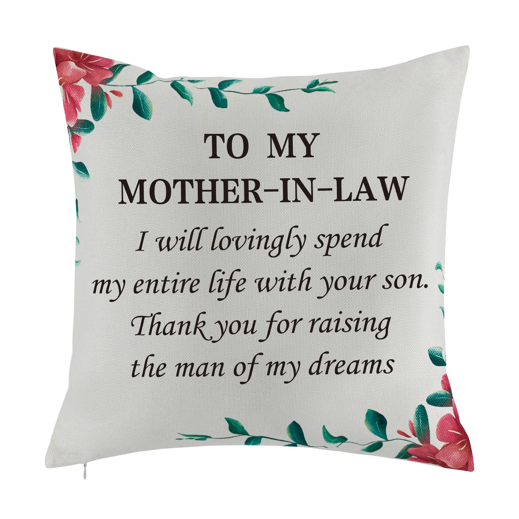 

Pillowcase Gift For Mother-in-law Thanksgiving Present Can Be Customized For Sofa And Bed Cushion 45x45cm