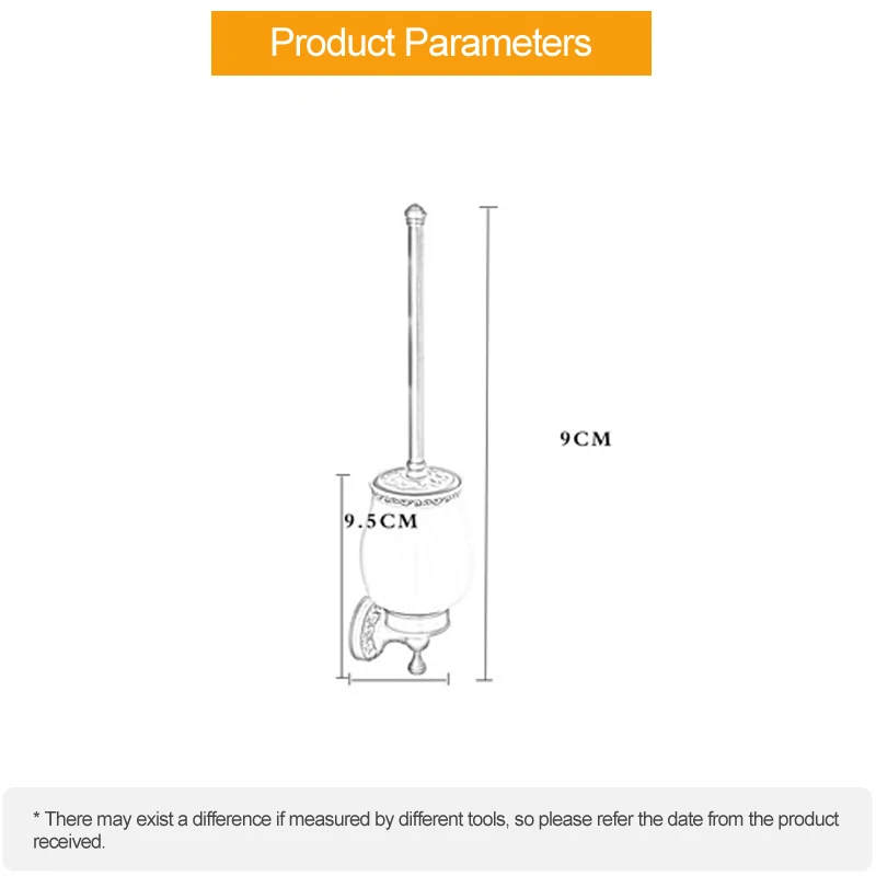 Набор кистей для ванной и туалета настенное крепление Винтажный Золотой