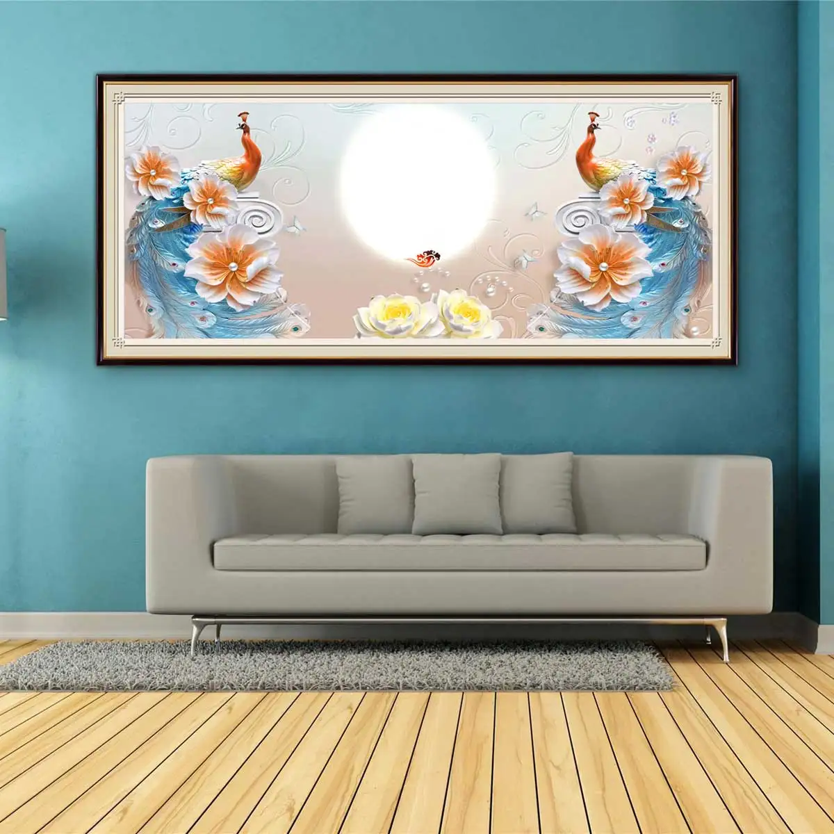 

5D Diamond Painting Flowers Diamond Embroidery Full Square Round Scenery Floral Peacock Diamond Mosaic Cross Stitch Kit Wall Art