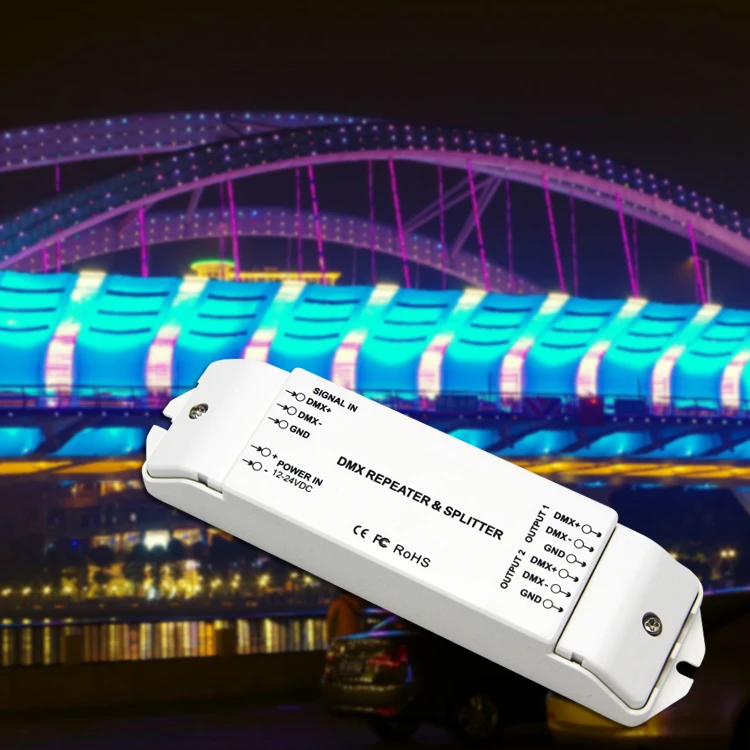Ретранслятор мощности сигнала BC 812 DMX512 усилитель DMX 1 2 канальный выход сплиттер