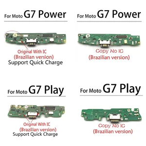 Оригинальный разъем для док-станции Motorola Moto G7 Power G7 Play, разъем Micro USB для зарядки, гибкий кабель с микрофоном