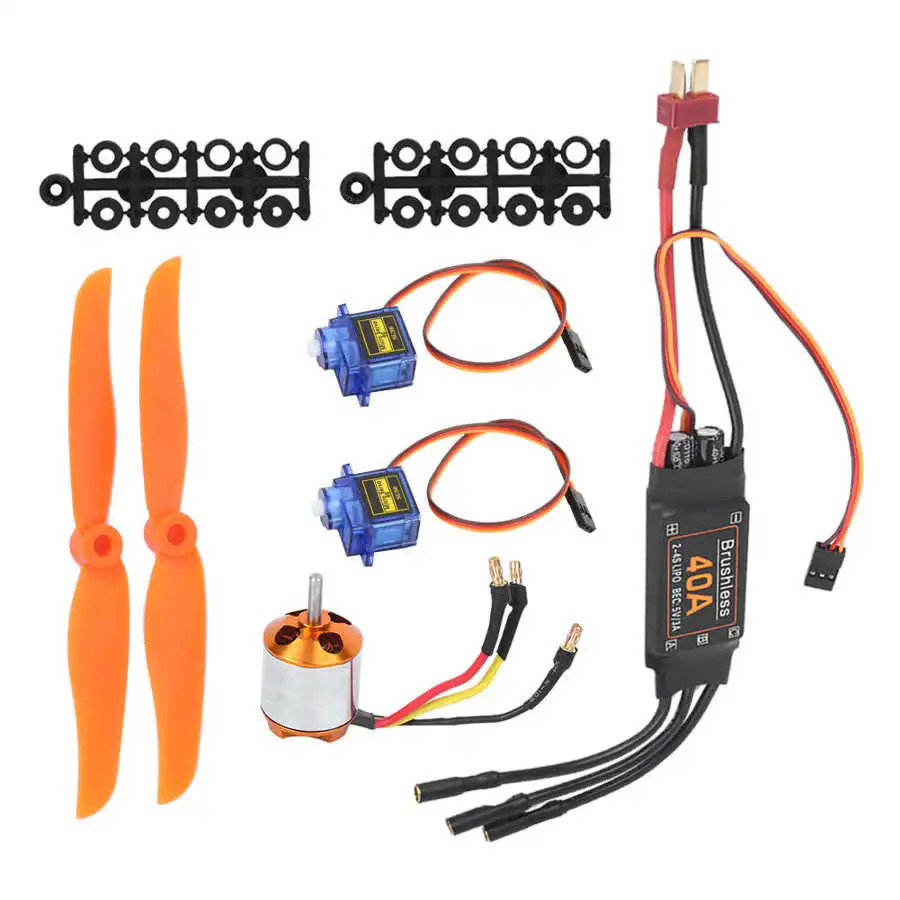 A2217 2300KV бесщеточный двигатель с 40A ESC SG90 9G Micro Servo 6035 Пропеллер для радиоуправляемых