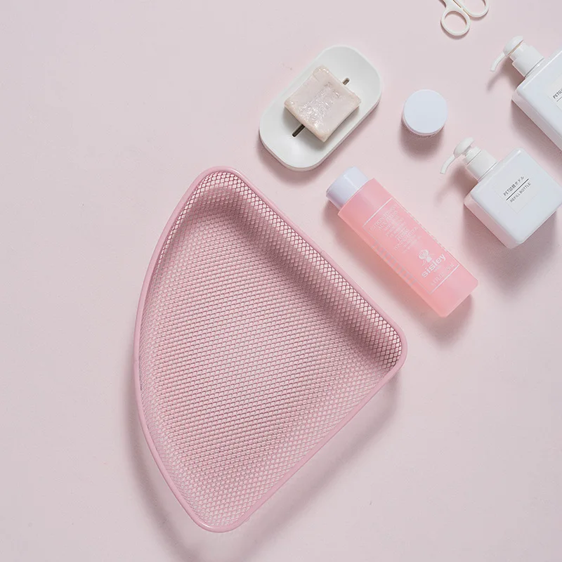 Bathroom Shelf Organizer Shower Storage Rack Pink Corner Shelves Wall Mounted Aluminum Toilet Shampoo Holder No Drill | Дом и сад
