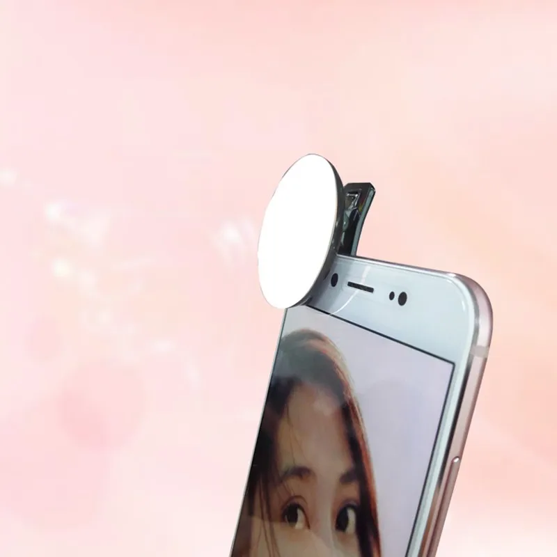 Universal Portable Mini SF09 Diamond Round Mobile Phone Selfie LED Ring Fill Light Camera Flash for Cell iPhone Samsung | Электроника