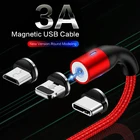 Магнитный кабель для быстрой зарядки для Xiaomi Redmi 8 8A 7A 6A 5 Plus 4A 4X 5A Note 4 5 6 7 8 Pro 8T Go iPhone Samsung Huawei, USB-кабель