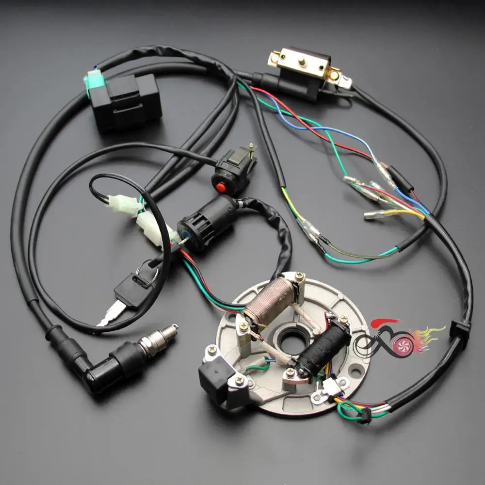 Электропроводка Kick Start катушка зажигания статора CDI Свеча 50 куб. См 70 110 125 для