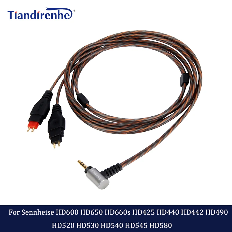 Новый сбалансированный аудио кабель 2 5 мм для Sennheise HD580 HD600 HD650 HD545 HD425 HD440 HD442 HD490 HD520