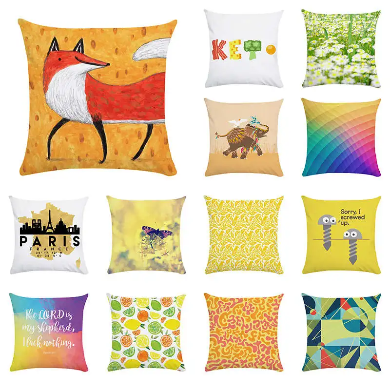 

Home Decor Pillowcase Yellow Cushions Cover Pillows Decorative Pillowcase TP52