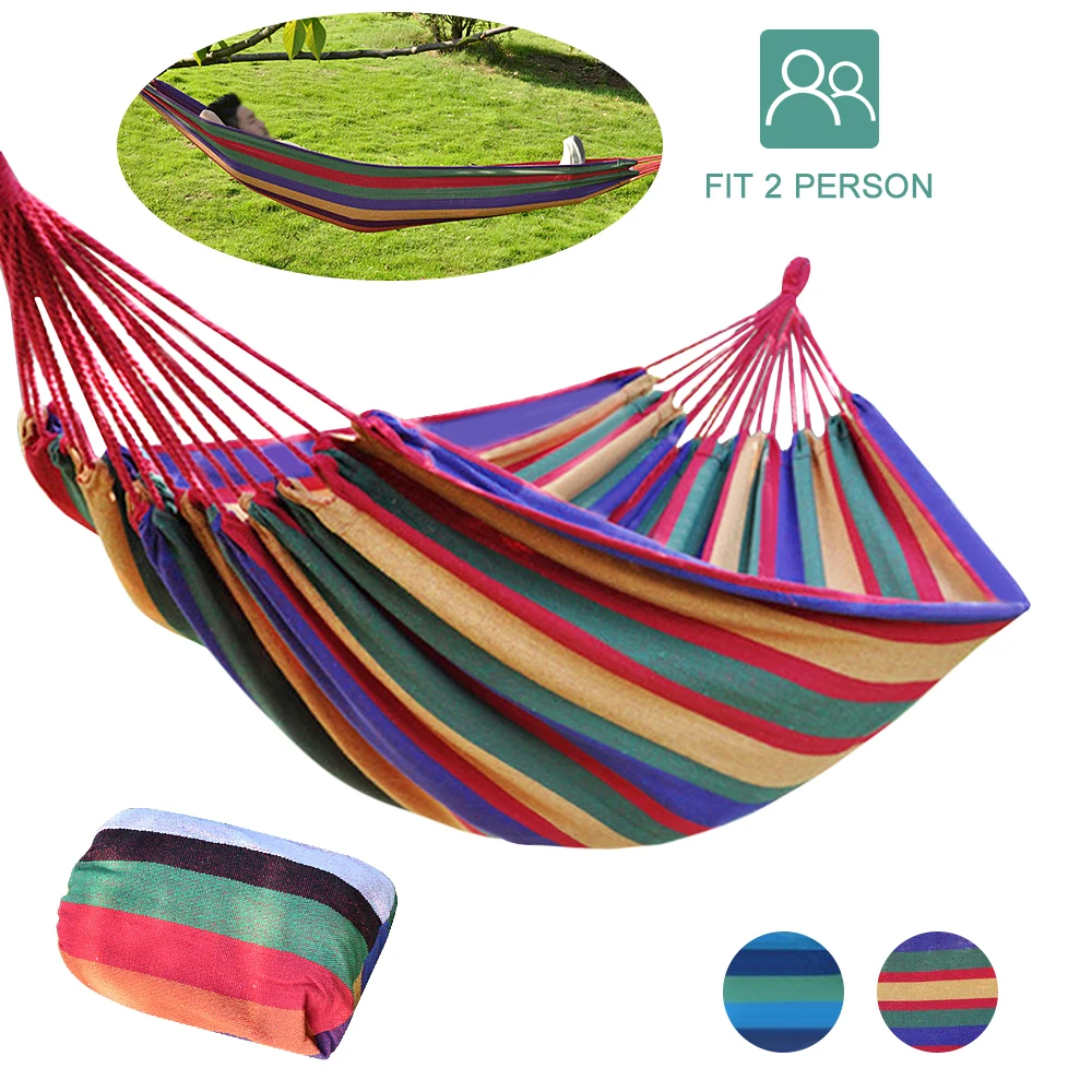 Outdoor Camping Single / Double Hammock for Backyard Patio Porch Garden Indoor Entertainment | Спорт и развлечения
