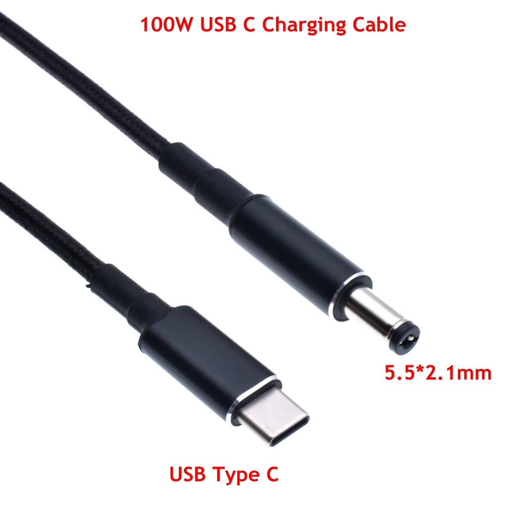1 8 м USB 3 Тип C к DC 5 5*2 мм PD эмулятор триггера зарядный кабель от до 5521 100 Вт Кабель