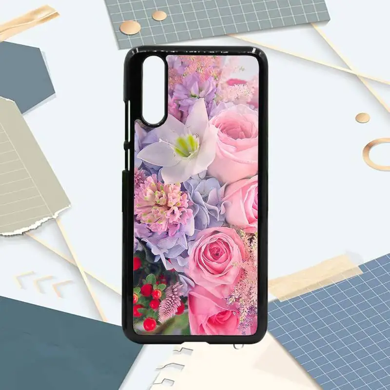 

Flower Pink Purple Peony Rose Phone Case TPU For Samsung Galaxy S6 S7 S8 S9 S10 S20 plus ULTRA