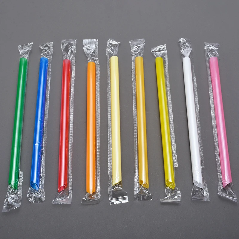 200 шт. разноцветные пластиковые толстые соломинки для напитков жемчужный чай