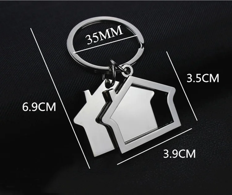 house key chain hut small gift key pendant new real estate opening gift wholesale can be laser lettering k1523 free global shipping