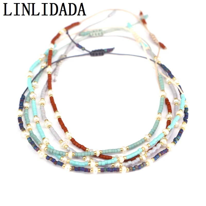 

8Pcs, New Tiny Pearls Miyuki Bracelets For Women Bracelet 2020 Delica Crystal Beads Jewelry Charm Handmade Bracelet Gifts