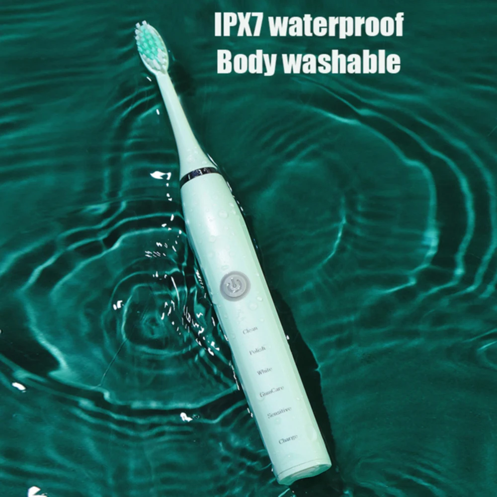 

Zimir Sonic Electric Toothbrush Electronic Tooth Brush Smart USB Rechargeable Waterproof Brush Teeth Heads