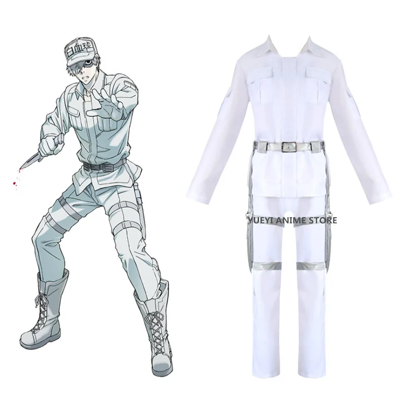 

Anime Hataraku Saibou Cosplay Costume Leukocyte U-1146 Cosplay Costume Cells At Work White Blood Cell Cosplay Uniform Full Set