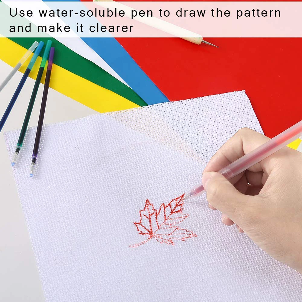 10 шт. переводная бумага для вышивки с 4 Водорастворимая Ручка рукоделия
