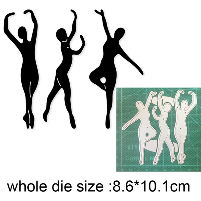 

Craft dies girl ballet dancer metal cutting dies cut die mold decoration Scrapbooking dies knife mould blade punch stencils dies