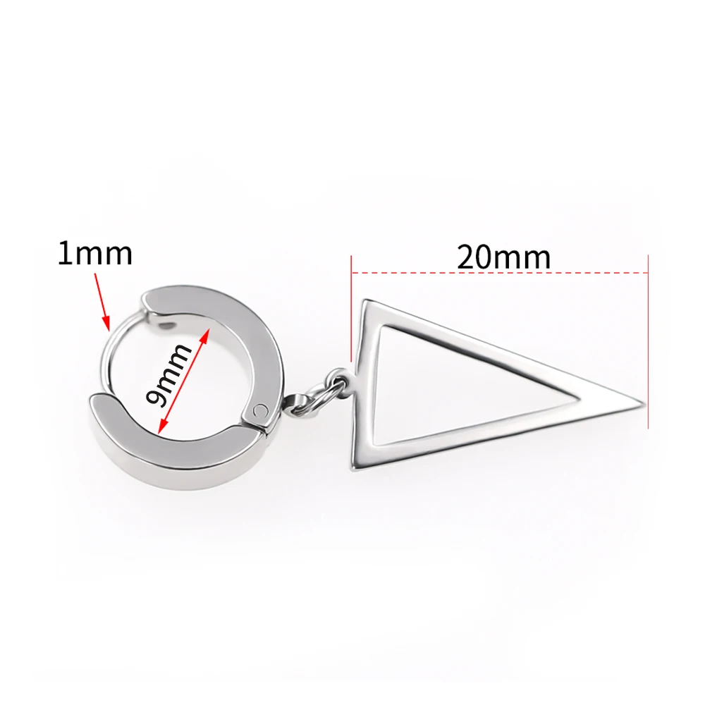 

1 Pair Trendy Simple Hollow Triangle Hoop Earrings For Women Men Pierced Pendant earrings
