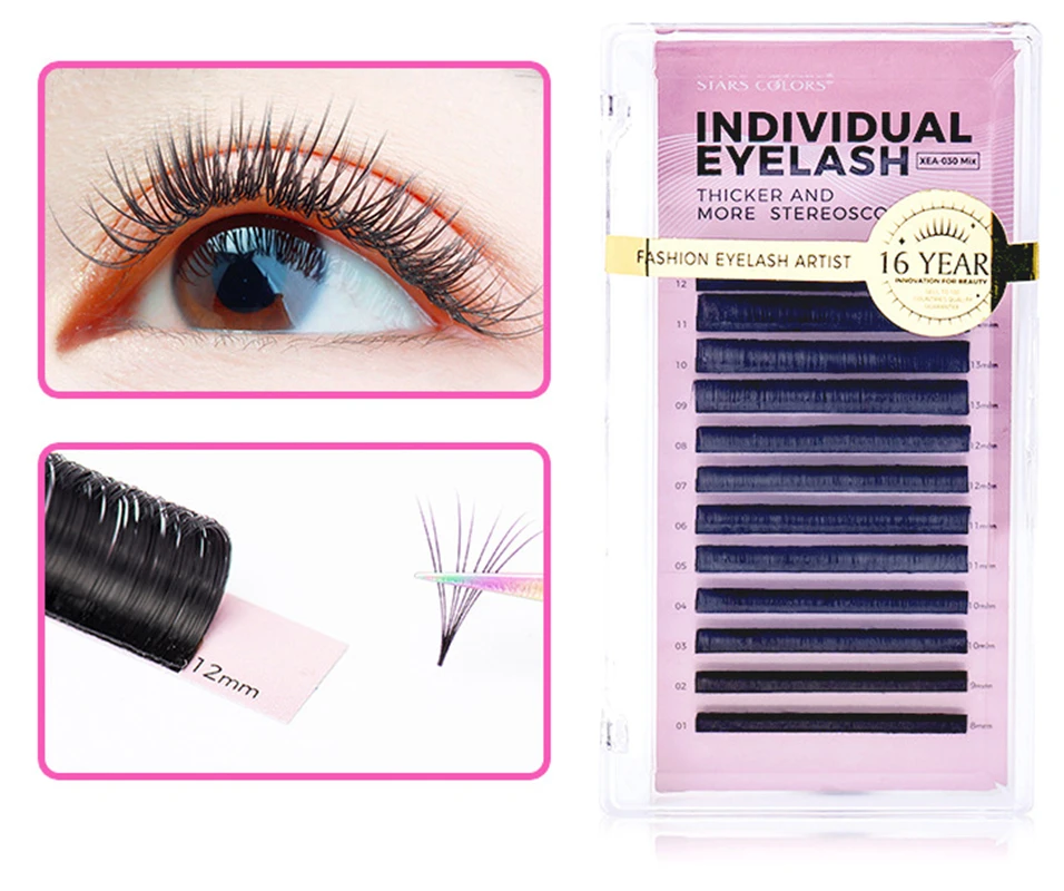 

New C/D Curl Naturally Curl Mink Hair Lashes 0.05/0.07mm Light Soft Grafted Fake Eyelashes Fashion False Eyelash Extension Tool