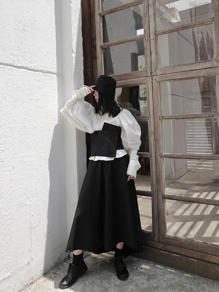 UMI MAO Yamamoto Wind Dark Buyer Shop Wind Vest Female Personality Design Sense Niche Irregular Girdle Outer Wear Tide