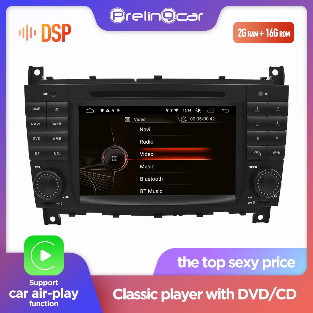 

Автомагнитола 2DIN на Android 9,0 для Mercedes Benz W203 W209 W219 A-Class A160 C-Class C200 CLK200, автомагнитола с dvd, мультимедийным видеоплеером, gps