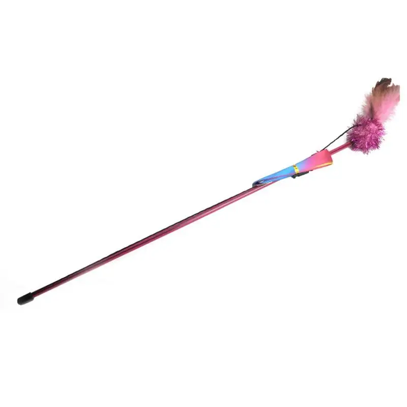 

Cat Toy Wand Cute Funny Colorful Rod Teaser Wand Adjustable Ribbon Cat Wand Stick Toy Feather Kitten Teaser Toy For Pet Supplies