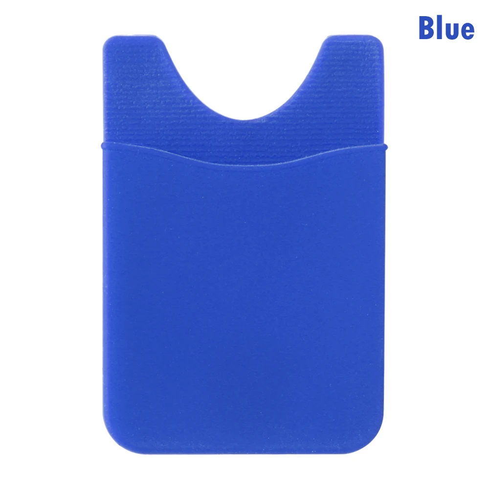 blue 1 шт. унисекс Мягкая силиконовая эластичная палочка клеящиеся карточки карманный мобильный телефон задняя карта держатель кошелек Чехол универсальный наличные ID Чехол - Цвет: blue