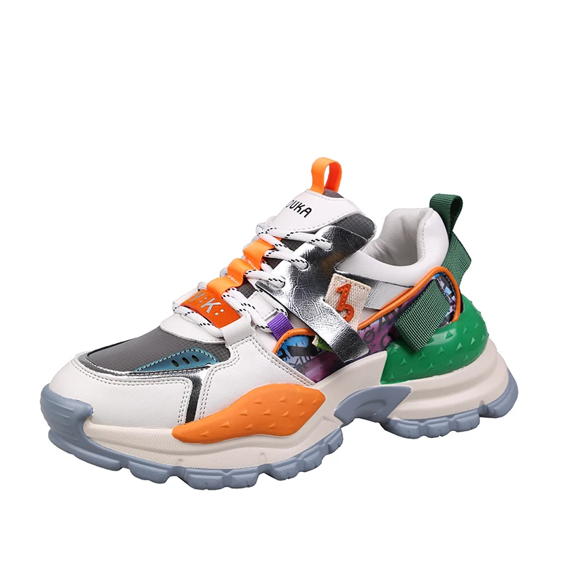 

Fashion Women Vulcanize Sneakers Platform Shoes Spring Breathable Sneakers Femme Rainbow Bottom Vulcanize Shoes Tenis Feminino