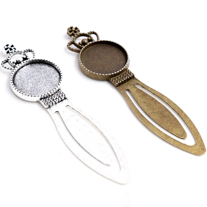 Новая мода 2 шт 20 мм Внутренний размер Античная Посеребренная бронза простая