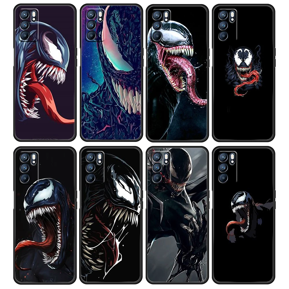 

Mutant creature cool For OPPO Reno 6 5 4 3 2 2Z 2F Z 4F 4SE 4Z 4G 5G Pro Plus Lite TPU Silicone Black Phone Case Cover