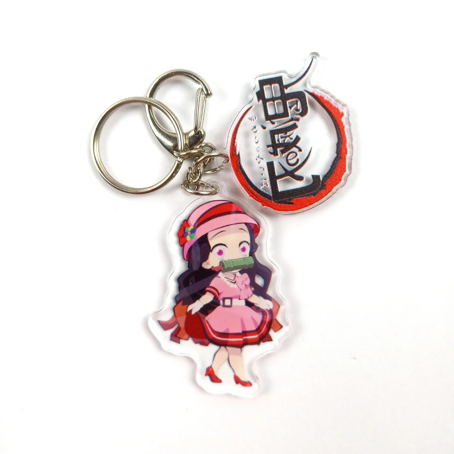 

Hot Anime Demon Slayer Kimetsu No Yaiba Kamado Tanjirou Cosplay Prop Keychain Kamado Nezuko Acrylic Lovely Key Ring Fans Gift