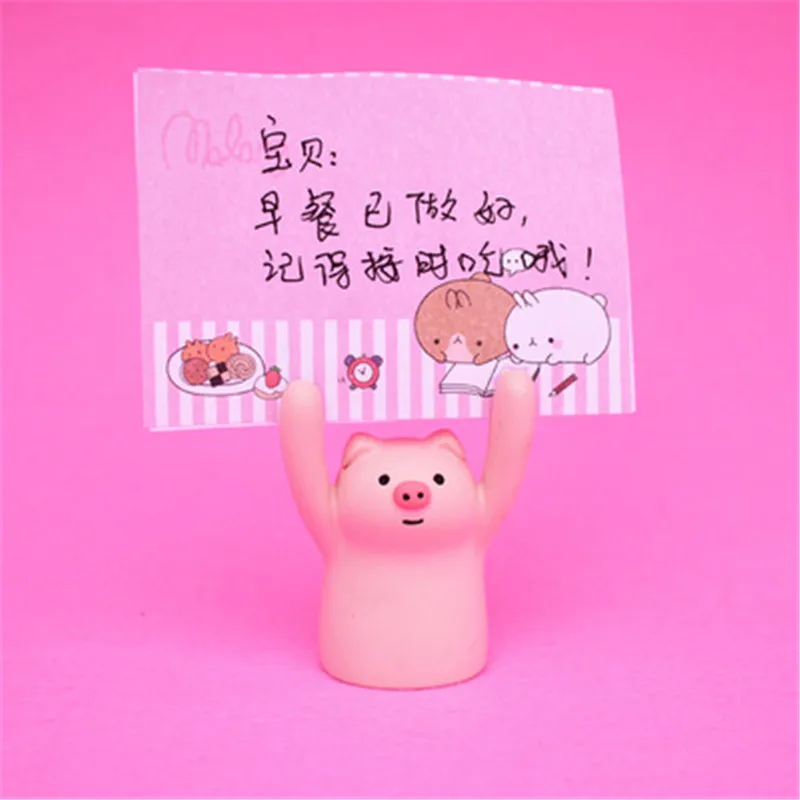 

Girl Heart Creative Cute Raise Hand Pig Piglet Message Memo Folder Photo Folder Cake Desktop Bedroom Sink Decorations