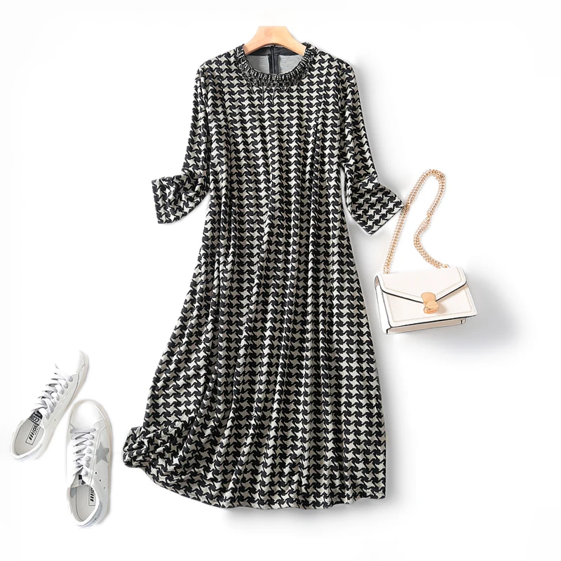 2019 осенне-зимнее Новое роскошное длинное женское платье в европейском и