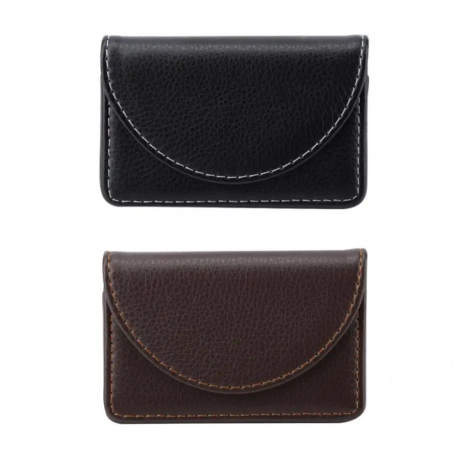 Office Table Accessories Home Storage Portable Lightweight Leather Business Name Card Holder Case Wallet Credit | Дом и сад