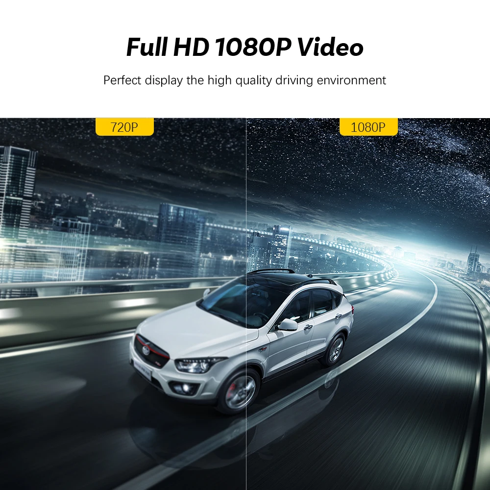 Видеорегистратор FHD 1080P 4 дюйма двойной объектив с камерой заднего вида угол
