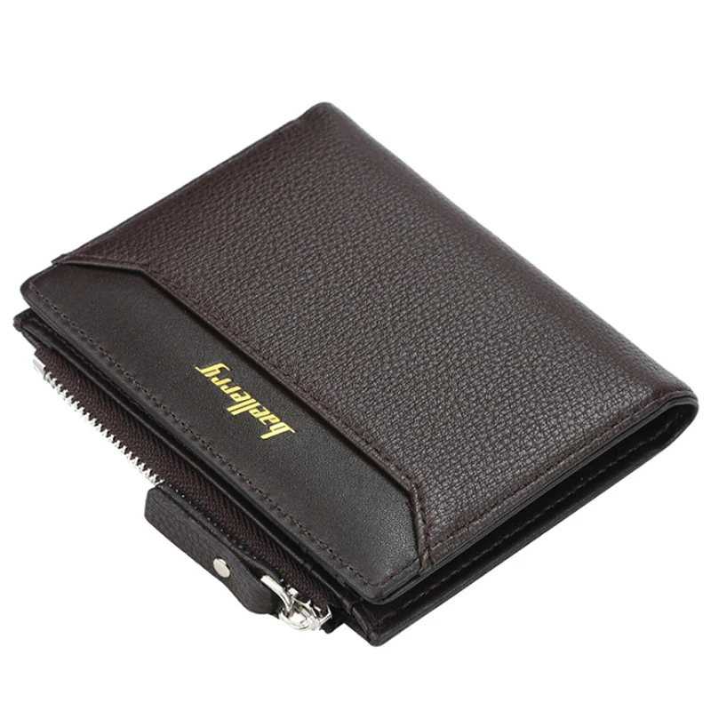 Высокое качество Черный кошелек для мужчин PU мужские кошельки тонкий мужской