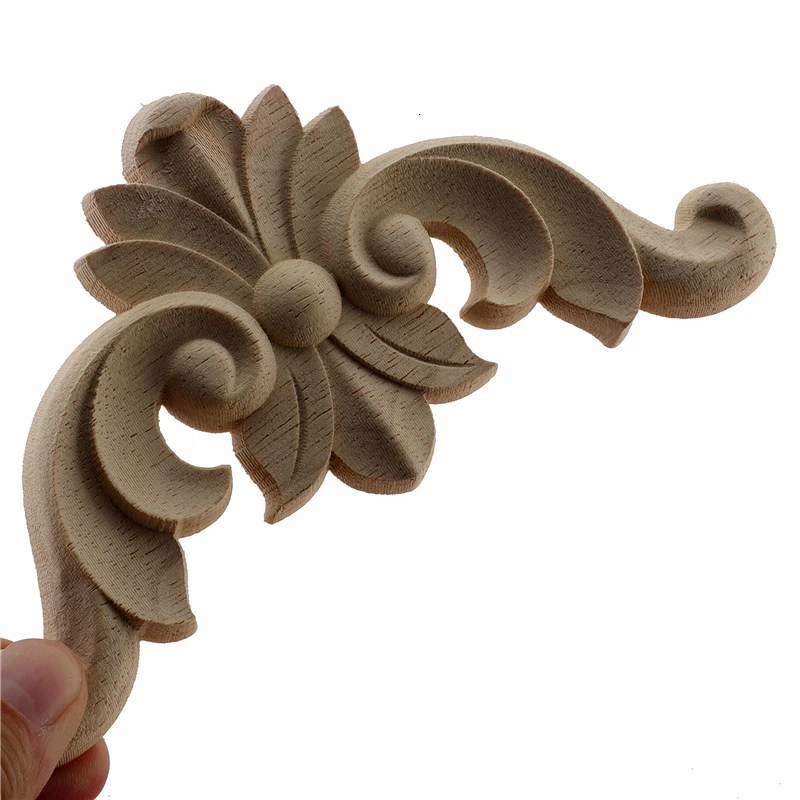 4 шт. европейские деревянные украшения резная мебельная аппликация декоративный