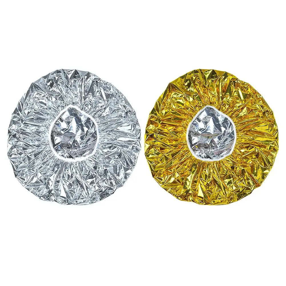 Шапочка для душа теплоизоляционная алюминиевая шляпа с фольгой эластичная