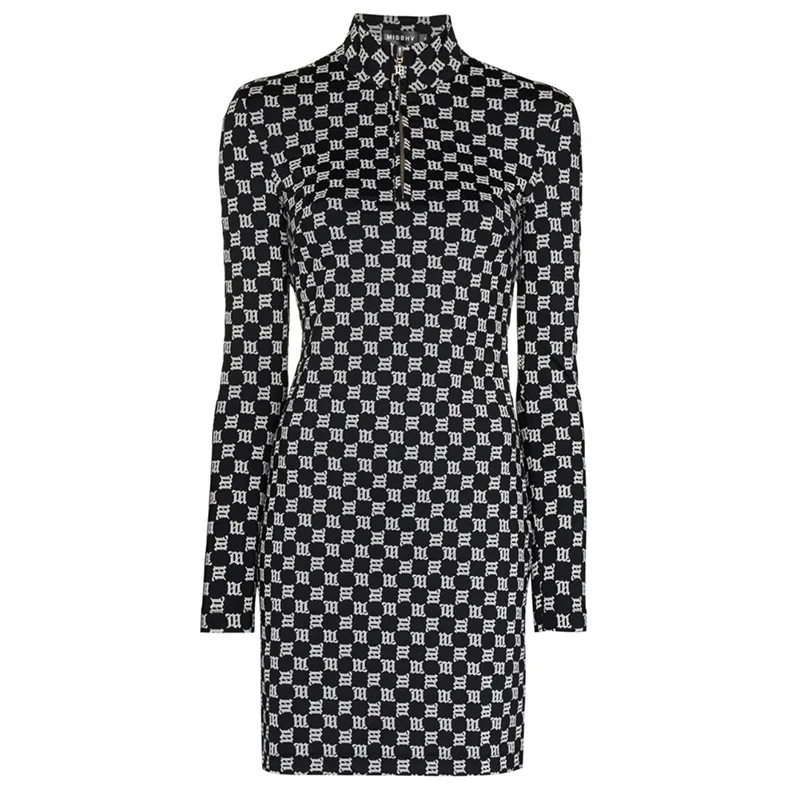 

2021 spring and autumn new millennial hot girl retro old flower dark sexy slim long-sleeved dress