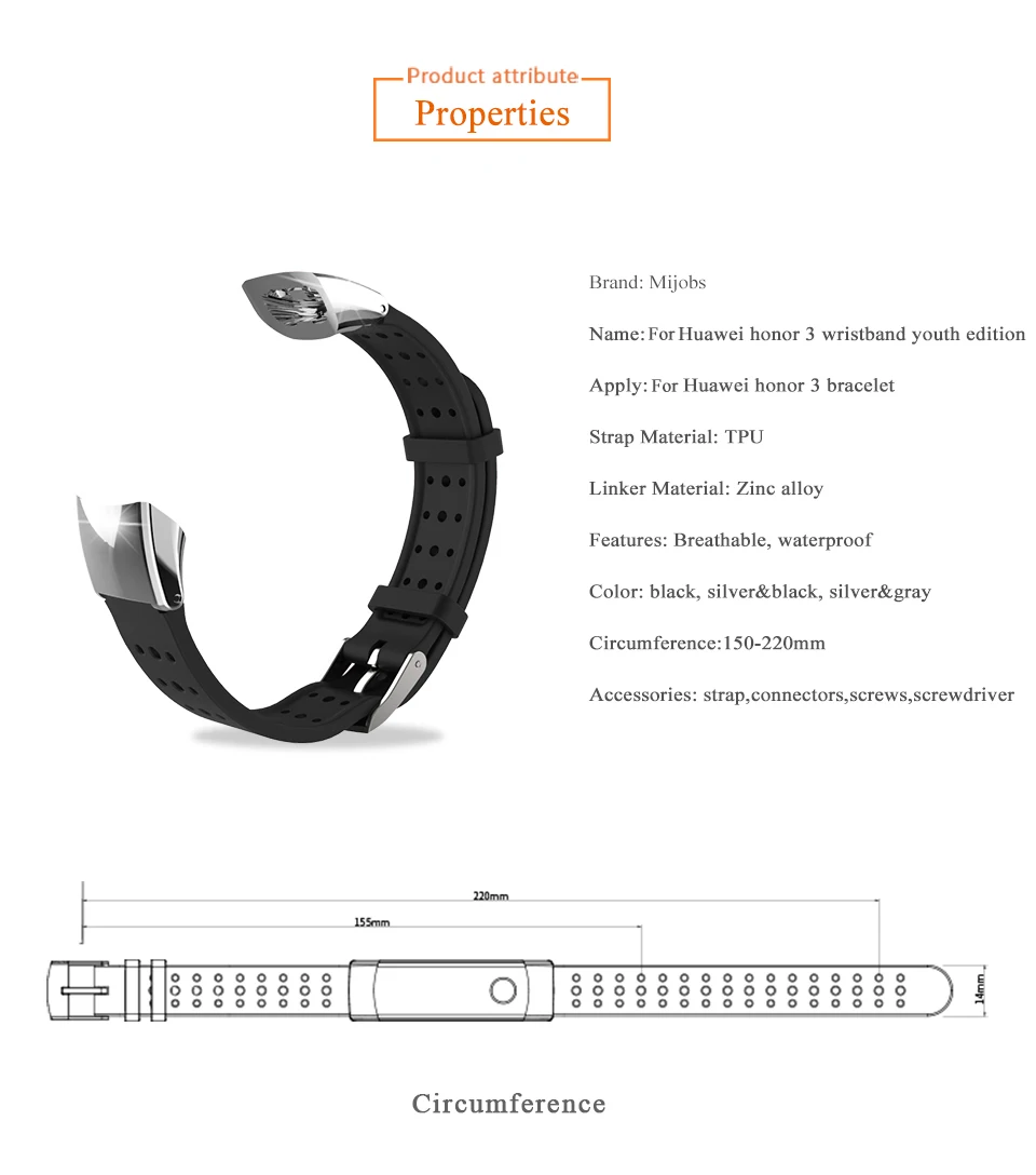 Спортивный силиконовый ремешок для huawei Honor Band 3 Смарт-часы сменный Браслет для huawei Honor 3 Аксессуары для смарт-браслета