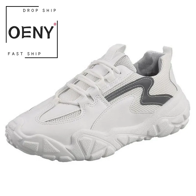 

Dropshipping Women's Chunky Sneakers Autumn Women Platform Shoes Lace Up Breathable Vulcanize Shoes Women Trainers Shoes Female