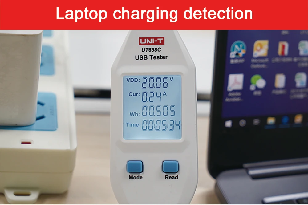 USB тестер UNI-T UT658B dc Цифровой вольтметр UT658 напряжение измеритель тока Амперметр детектор Банк питания зарядное устройство индикатор